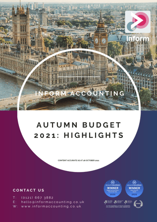 Autumn Budget 2021 Highlights